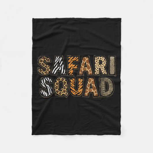 Safari Squad Tierprint Zoo Keeper Crew Männer Fleecedecke (Vorderseite)