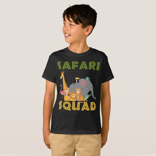 Safari Squad Zoo Familienurlaub T-Shirt (Vorne ganz)