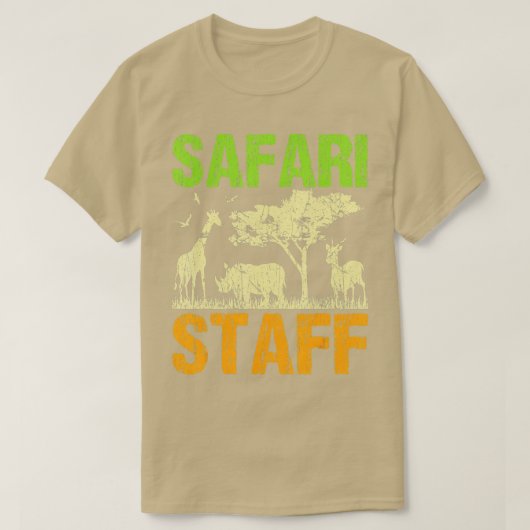 Safari Staff African Safari Animals Zoo Savanna Ad T-Shirt (Design vorne)