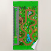 Safari-Straßen für Autos Strandtuch (Vorderseite)