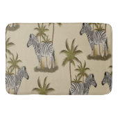 Safari Style Zebras & Palm Trees Badematte (Vorderseite)