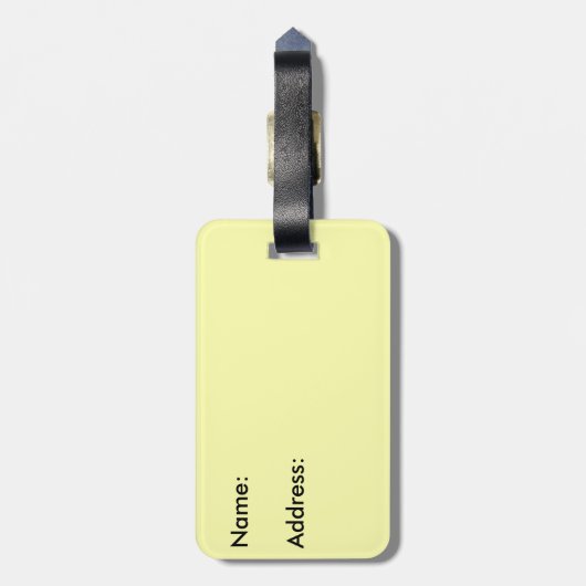 Safari Sunset Art Elephant, Giraffe Gepäckanhänger (Rückseite vertikal)