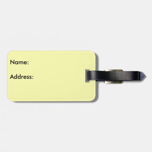 Safari Sunset Art Elephant, Giraffe Gepäckanhänger (Rückseite horizontal)