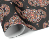 Safari Sunset Bohemisch Star Fall Mandala Retro 70 Geschenkpapier (Rolleneckpunkt)