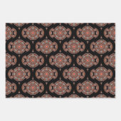 Safari Sunset Bohemisch Star Fall Mandala Retro 70 Geschenkpapier Set (Vorderseite)