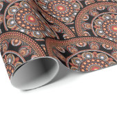 Safari Sunset Bohemisch Star Herbst Mandala Art De Geschenkpapier (Rolleneckpunkt)