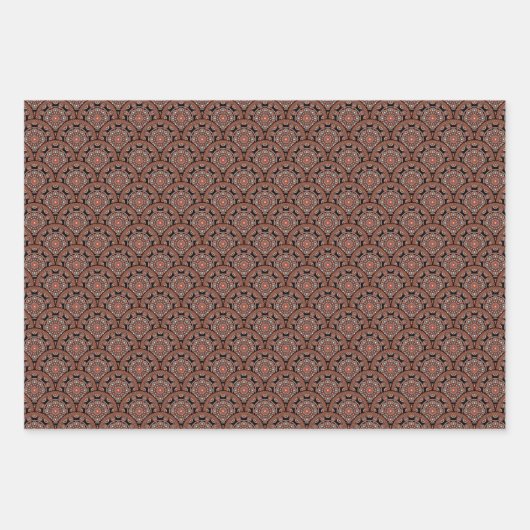 Safari Sunset Bohemisch Star Herbst Mandala Art De Geschenkpapier Set (Vorderseite 3)