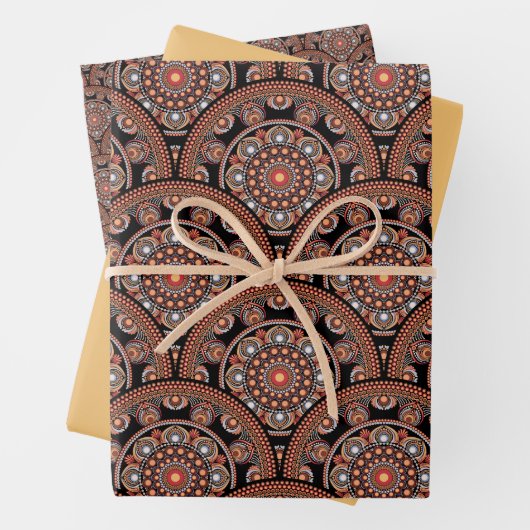 Safari Sunset Bohemisch Star Herbst Mandala Art De Geschenkpapier Set (Beispiel)