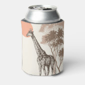 Safari Sunset Giraffe Naturlandschaft Dosenkühler (Kanne Rückseite)