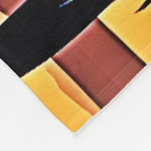 Safari Sunset: Giraffe's Embrace Fleecedecke (Ecke)