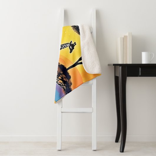 Safari Sunset: Giraffe's Embrace Sherpadecke (Beispiel)