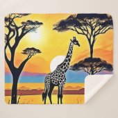 Safari Sunset: Giraffe's Embrace Sherpadecke (Vorderseite (Horizontal))