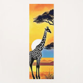 Safari Sunset: Giraffe's Embrace Yogamatte (Vorderseite)