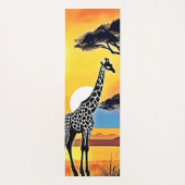 Safari Sunset: Giraffe's Embrace Yogamatte (Rückseite)