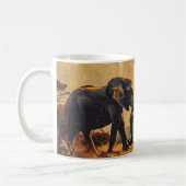 Safari Sunset: Vintager Elefant Kaffeetasse (Links)