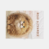 Safari Süß Zuberi Der Fluffige Leopard Name Kinder Fleecedecke (Vorderseite (Horizontal))