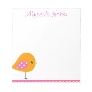 Safari Sweetness Birdie Notepad 5,5" x 6" Notizblock