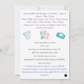 Safari Thema Baby Dusche Flat Einladung (Rückseite)