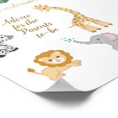 Safari Thema Babyduschberatung für die Eltern Poster (Ecke)