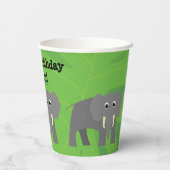 Safari Thema Geburtstag - Elefant Pappbecher (Rückseite)