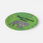 Safari Thema Geburtstag - Elefant Pappteller (Schrägansicht)