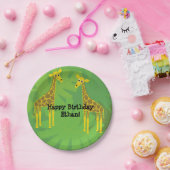 Safari Thema Geburtstag - Giraffen Pappteller (Party)