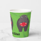 Safari Thema Geburtstag Hippo Pappbecher (Rückseite)