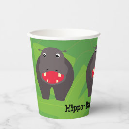 Safari Thema Geburtstag Hippo Pappbecher