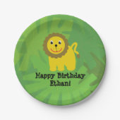 Safari-Thema Geburtstag Pappteller (Vorderseite)