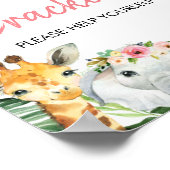 Safari Thema Geburtstag Party Poster-Zeichen Poster (Ecke)