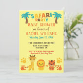 Safari Thema Gender Neutral Baby Dusche Einladung (Stehend Vorderseite)