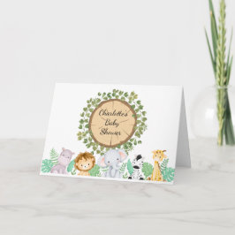 Safari Thema Kinderdusche gedeckte Einladung