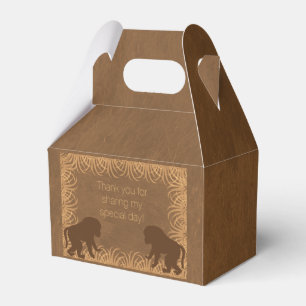 Safari-Thema-Pavian-Gastgeschenk-Kasten Geschenkschachtel