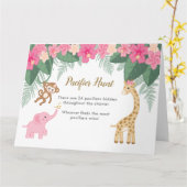 Safari Theme Baby Girl Finden Sie das Schnuller Ga Karte (Gelbe Blume)