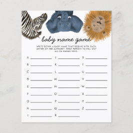 Safari Theme Baby Name Showspiel