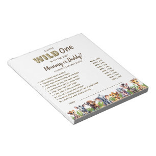 Safari Theme Baby Showspielerin Ratgeber Wer Notizblock