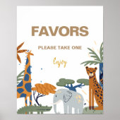 Safari Theme Birthday Fevor-Zeichen Poster (Vorne)