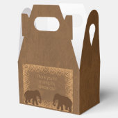 Safari Theme Elephant Gastgeschenk Box Geschenkschachtel (Geöffnet)