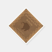 Safari Theme Elephant Personalisiert Serviette (Ecke)