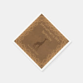 Safari Theme Giraffe Personalisiert Serviette (Ecke)