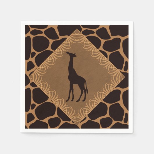 Safari Theme Giraffe Serviette (Vorderseite)