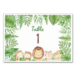 Safari Theme Jungle Table Signs Tischnummer