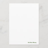 Safari Theme Menu Card Menükarte (Rückseite)