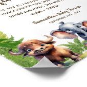 Safari Theme Schnuller Hunt Game Baby Dusche Schil Poster (Ecke)