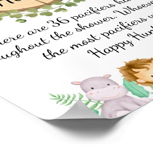 Safari Theme Schnuller Hunt Poster (Ecke)