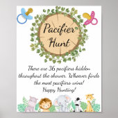 Safari Theme Schnuller Hunt Poster (Vorne)