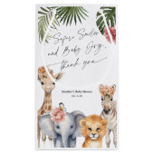 Safari Themed Baby Dusche Gefallen Goodie-Tasche Kleine Geschenktüte (Rückseite)