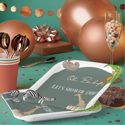 Safari Themed Baby Dusche Teller (Multi)