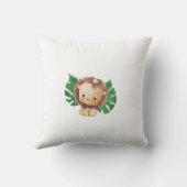 Safari themed jungle animals baby birth stats kissen (Rückseite)