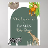Safari Themed Welcome Sign Poster (Vorne)